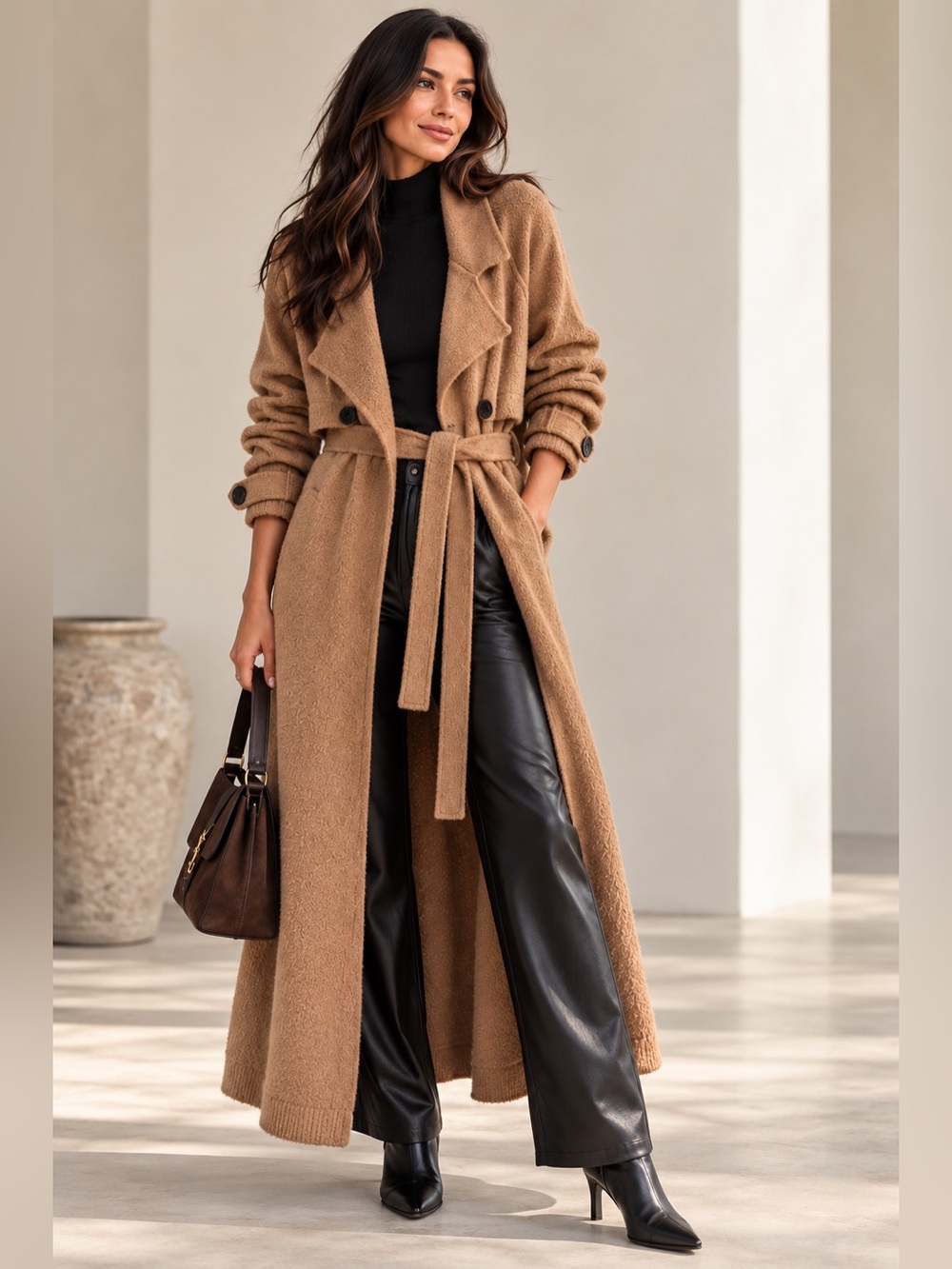 Free People We The Free Trespass Trench Sweater Morning Sand | Size S | NWT